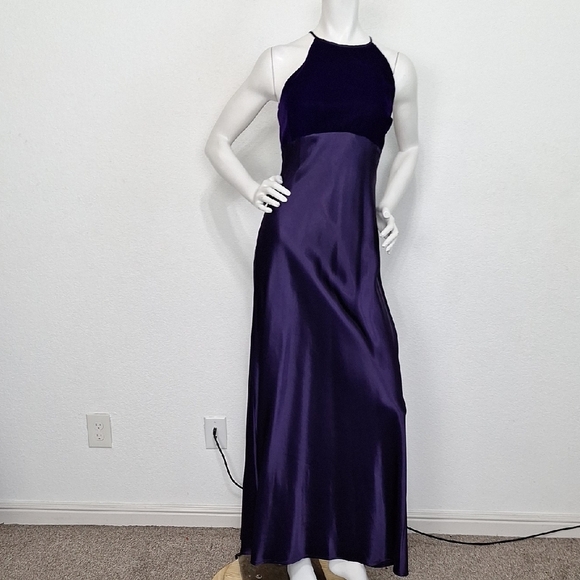 Zum Zum Vintage Purple Velvet Top Whimsigoth Romantic Maxi Dress Size 11-12 - Picture 1 of 13